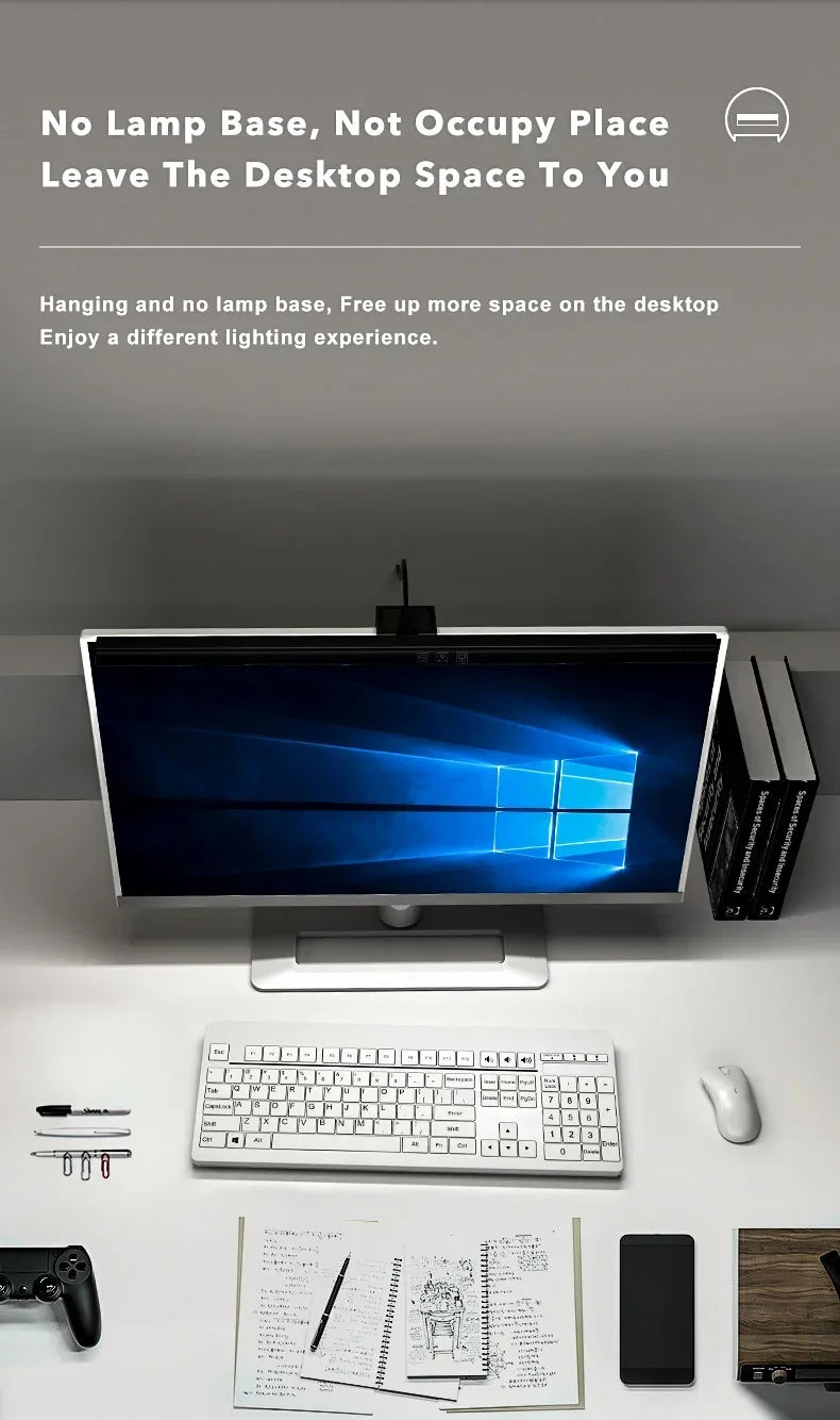LED lampe de bureau moniteur barre lumineuse PC ordinateur écran réglable lumière 33 cm 50 cm bureau étude lecture lampe de Table suspendue alimenté par USB