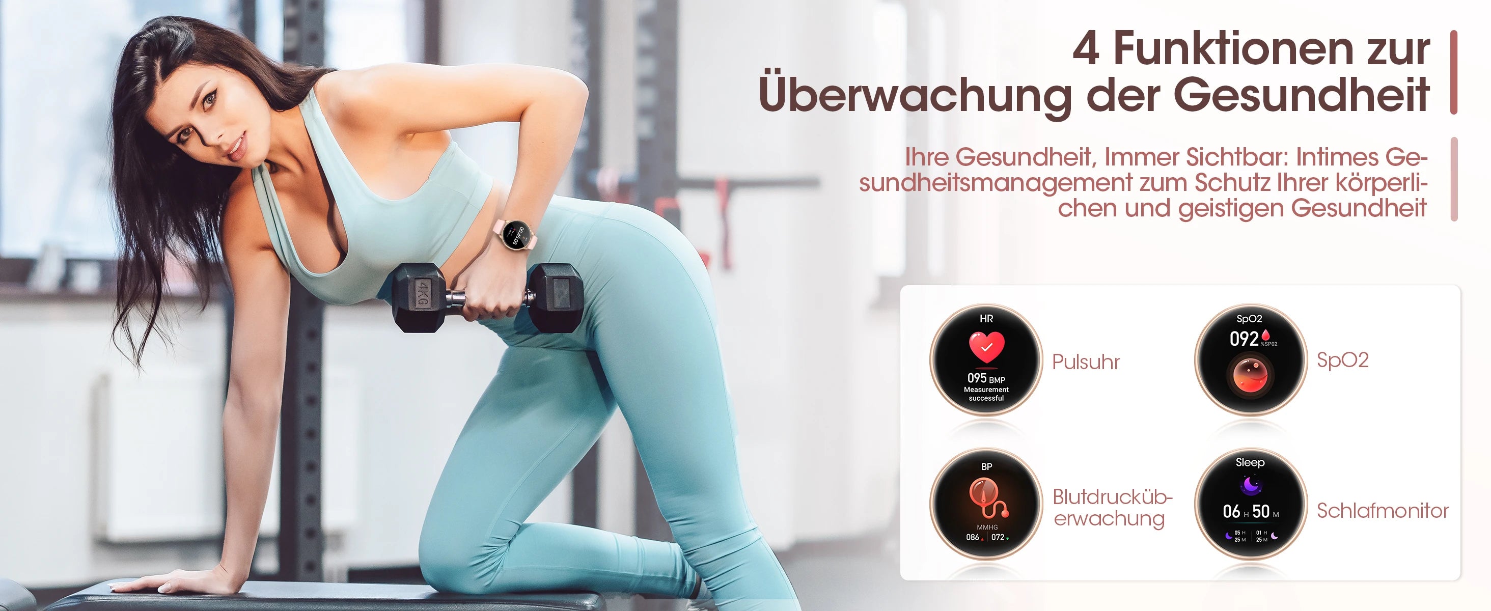 Montre intelligente pour femme avec fonction téléphone, écran tactile HD 1,39 pouces avec moniteur, cycle menstruel, surveillance du sommeil, pedom