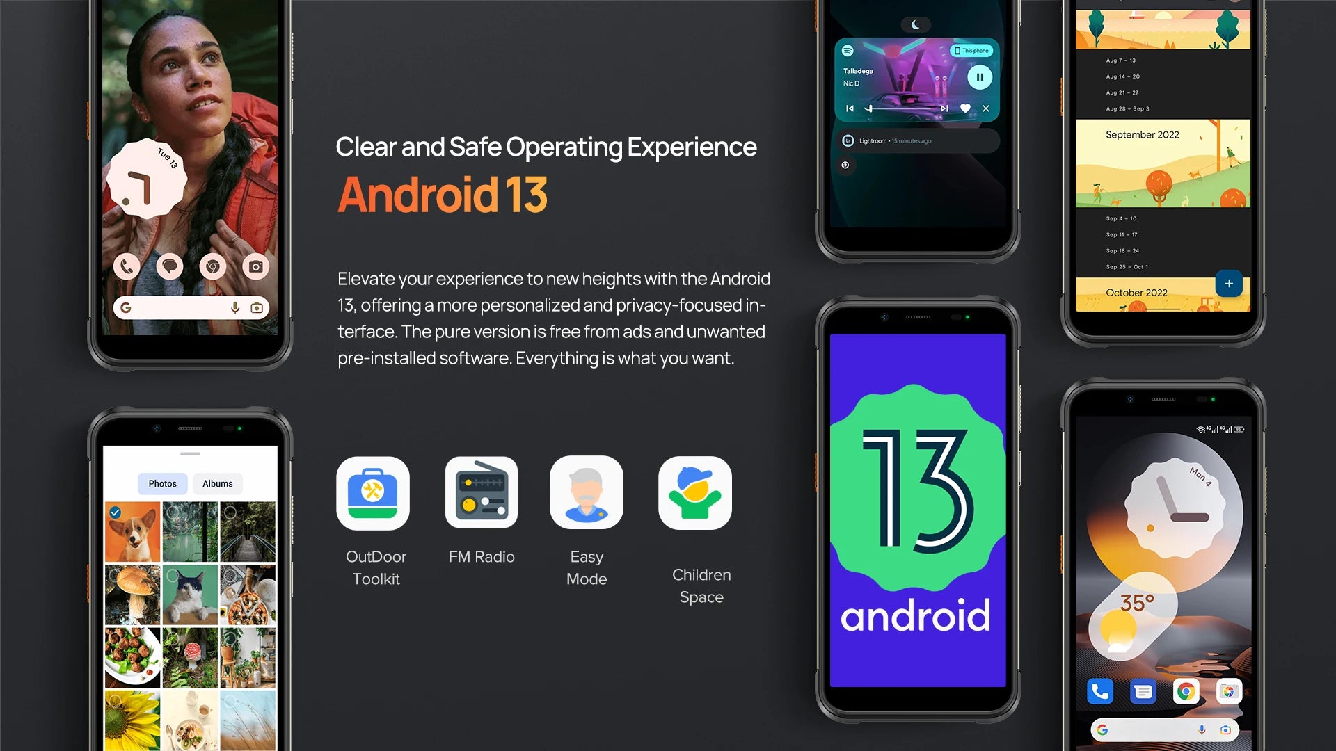 Ulefone-Smartphone Power Armor 16S, téléphone robuste et étanche, NDavid, 16 Go + 128 Go, appareil photo 50MP, 9600mAh, Android 13, Global