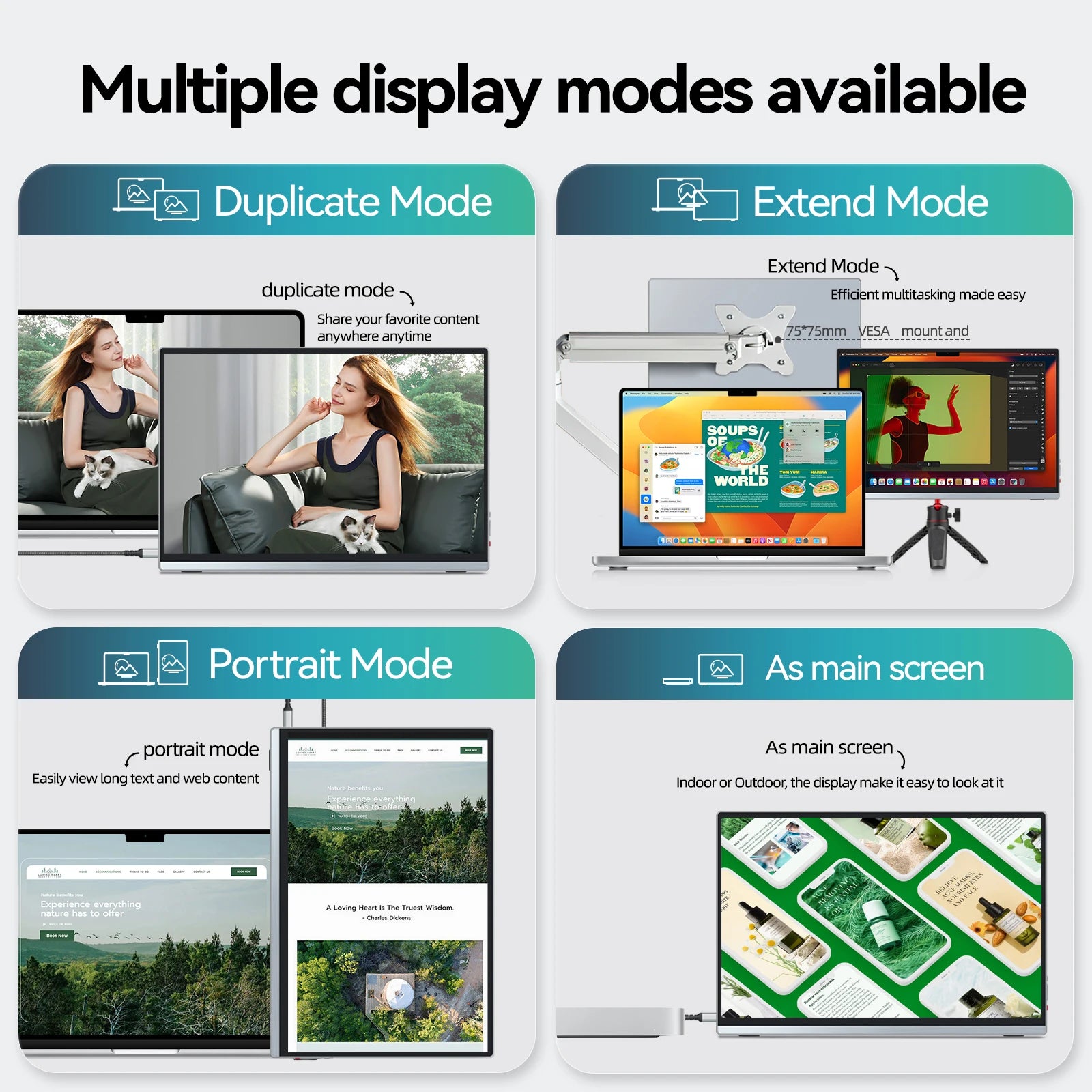 Intehill-Moniteur portable à écran tactile, 13.4 pouces, 4K, 3840x2400, 500nits, 100% sRGB, U13ZT, XBox, PS4, 5, Switch, PC portable, extension