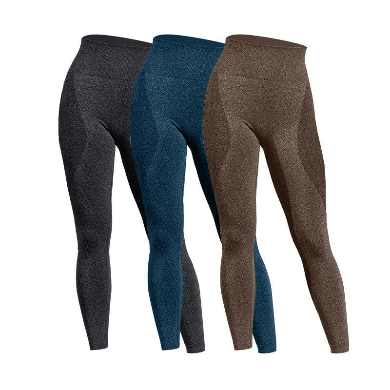 Leggings de sport taille haute pour femme, collants d'entraînement élastiques, pantalons d'entraînement sans couture pour femme, fitness, yoga, levage des fesses, courbes