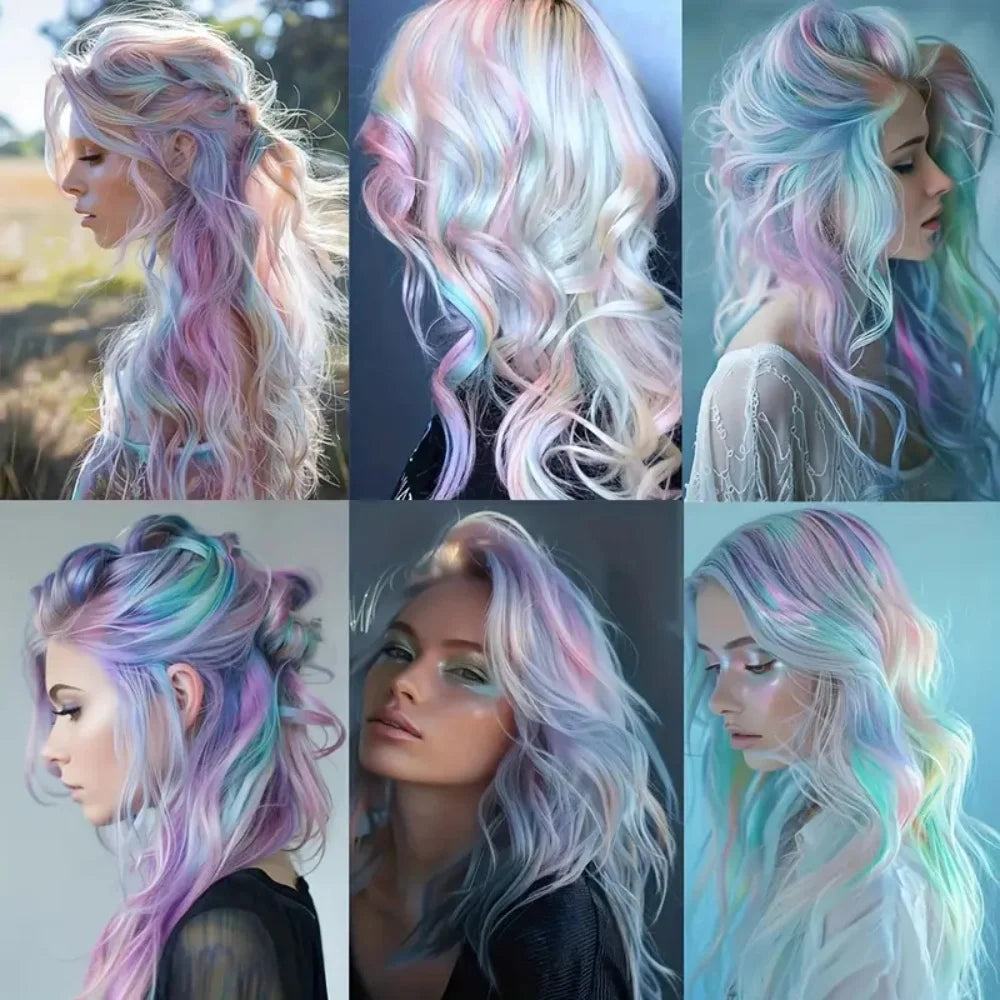 Set of 3/5/8/10 pieces, 22-inch curly synthetic hair extensions for women, perfect for Christmas gifts and Halloween parties