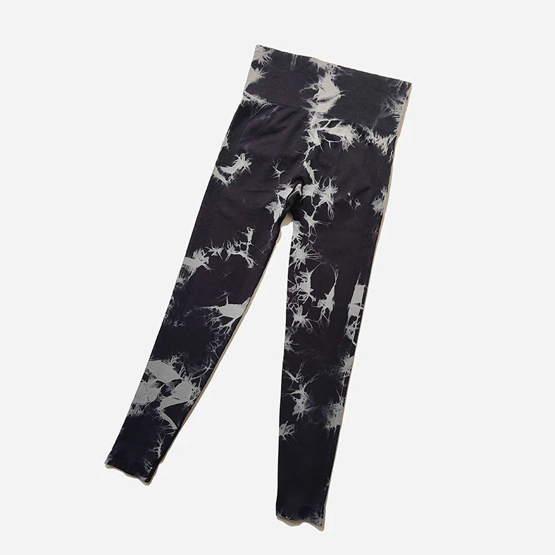WAREBALL nouveau cravate colorant pantalons de Yoga Leggings de gymnastique femmes sans couture taille haute Push Up Sport collants Fitness entraînement Leggins