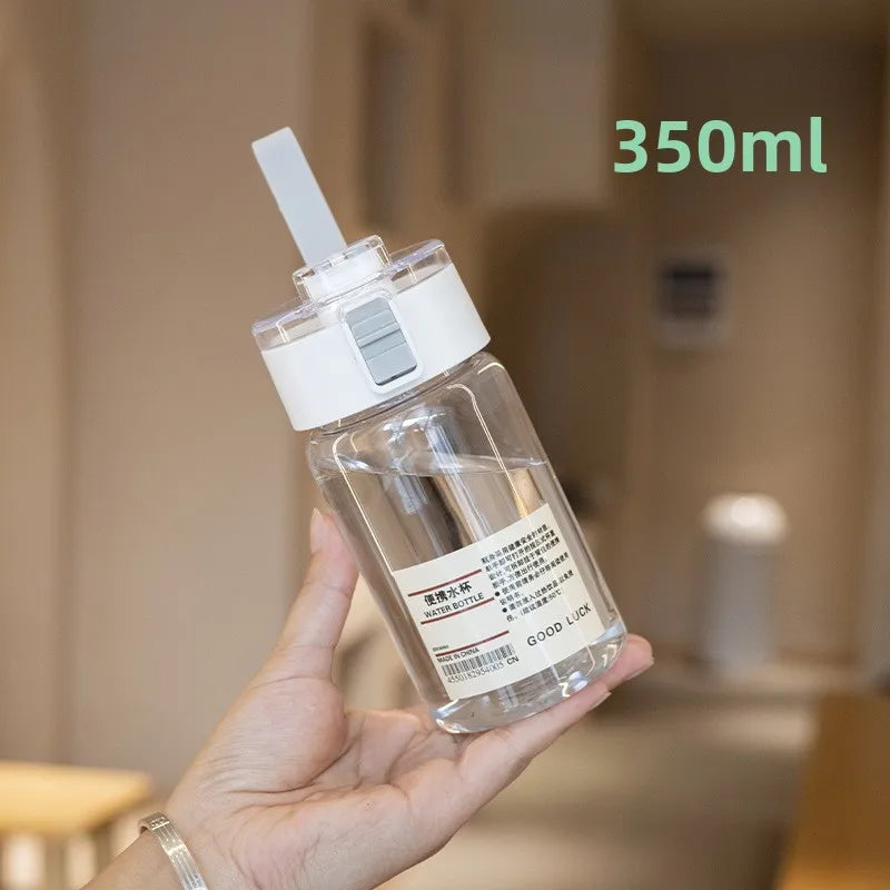 Bouteille d'eau transparente pour enfants, 350/550/800/ml, réutilisable, anti-fuite, Durable, avec bouchon à boire