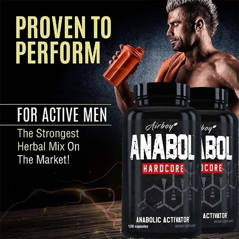 Supplément Anabol Hardcore - Réparer les muscles, la croissance musculaire, le soutien énergétique, le métabolisme, l'endurance améliorée, améliore les performances