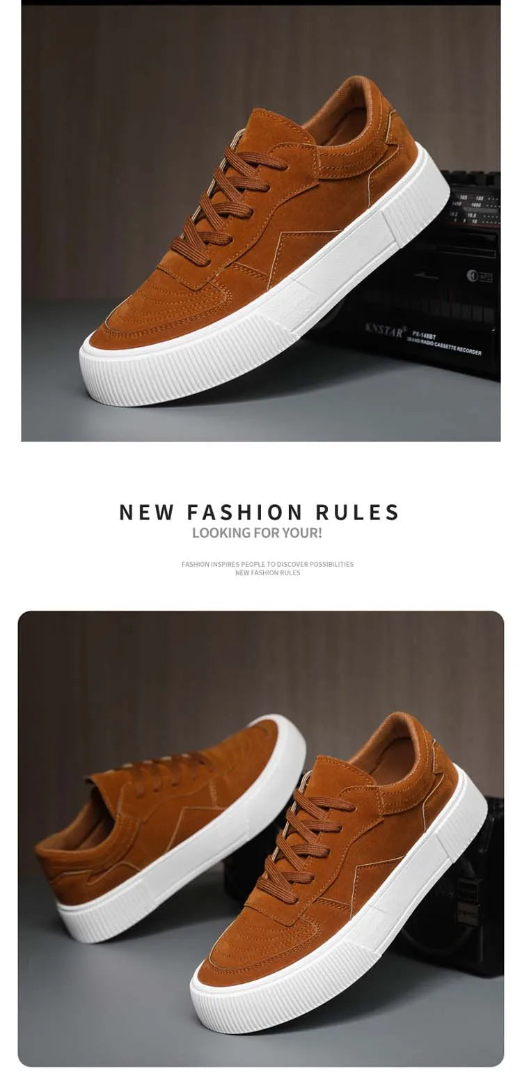 Baskets pour hommes chaussures plates de mode pour homme chaussures décontractées de haute qualité pour hommes classique confortable résistant à l'usure couleur Pure