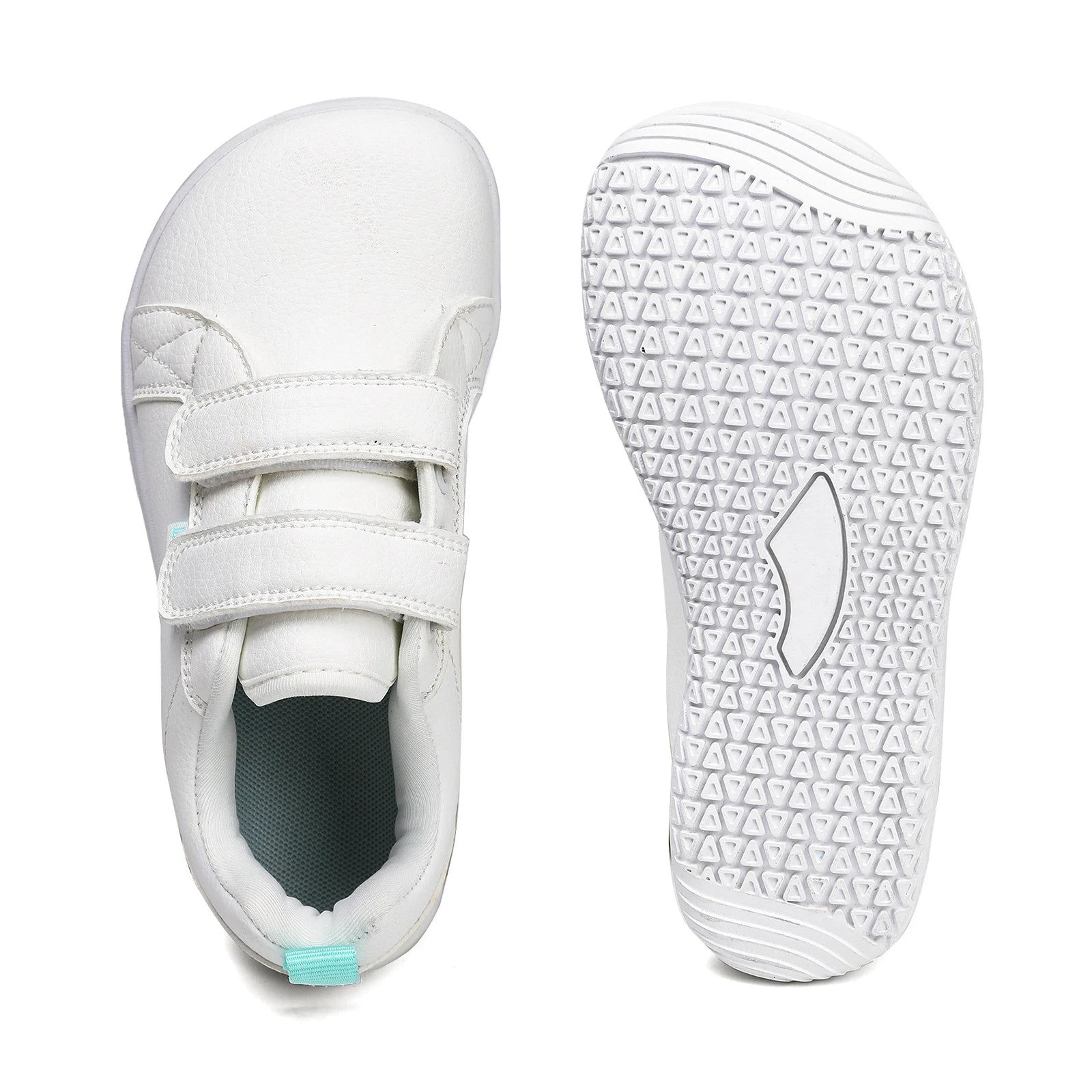 Chaussures Pieds Nus en Cuir Artificiel pour Garçon et Fille, Baskets Légères, Larges, Minimalistes, à la Mode, avec Boucle à Crochet, Plates de Marche