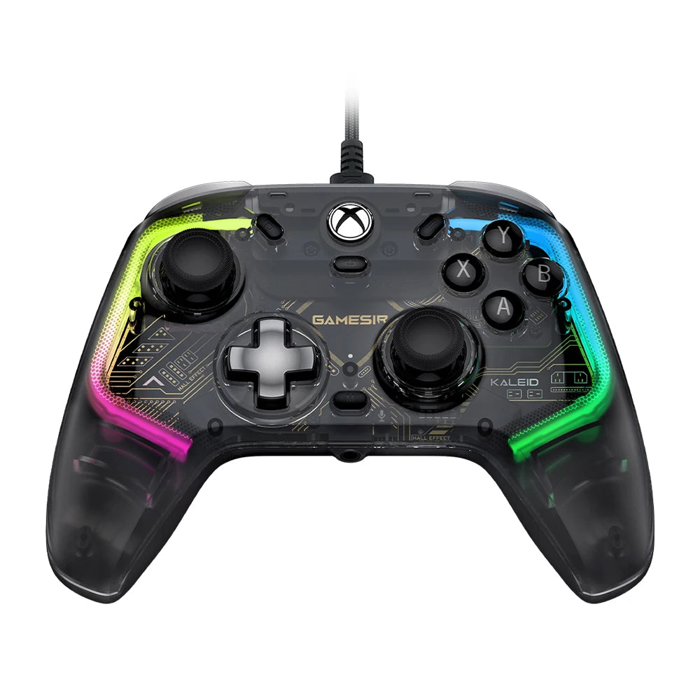 Manette de jeu filaire délibérément GenerKaleid pour Xbox Series X, Xbox Series S, console de jeu Xbox One, manette à effet Hall