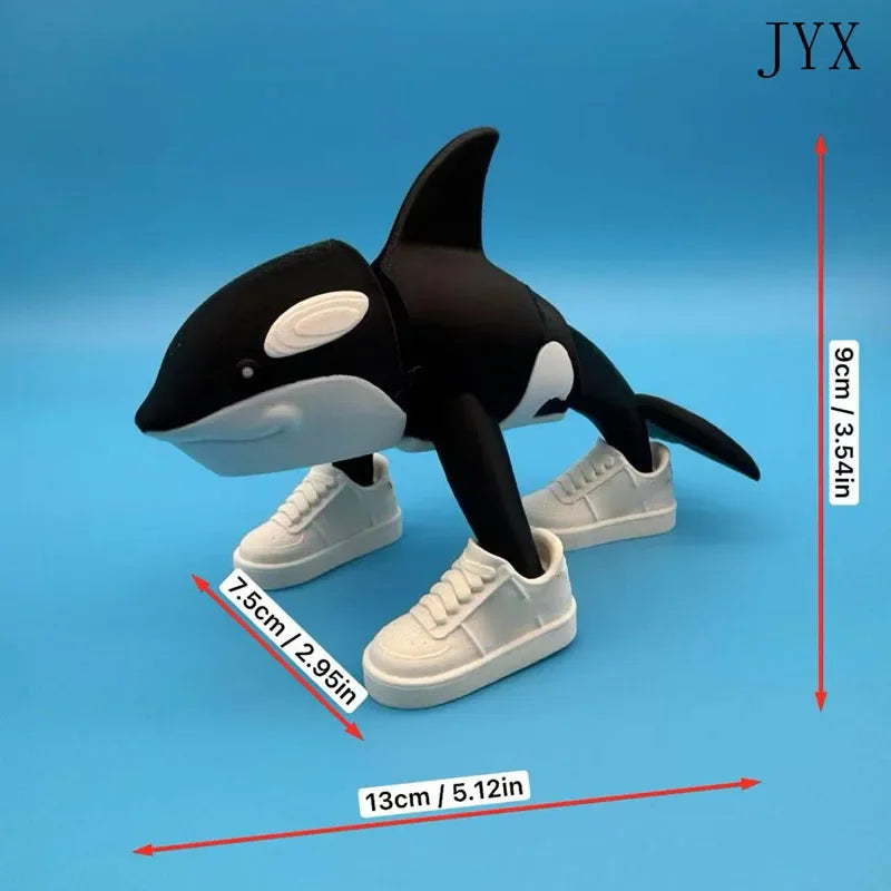Figurines d'animaux cerveau italien Ai Tralalero Tralala, décor de bureau, ornements à collectionner, modèles d'animaux magiques