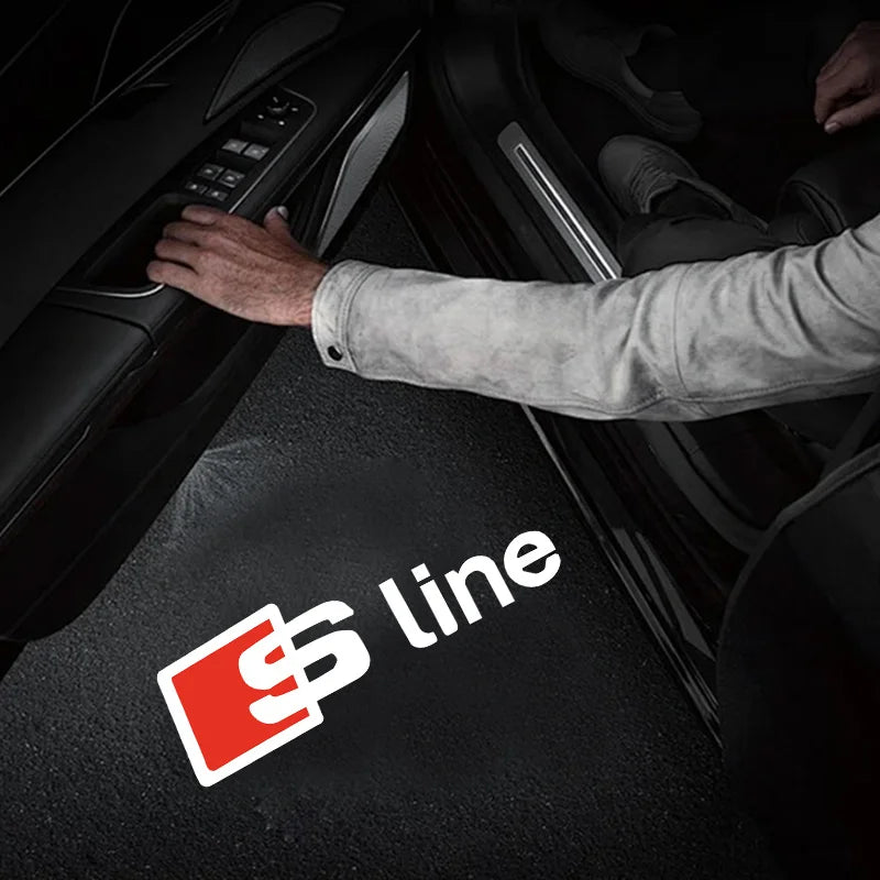 Projecteur Laser Led de Logo de lumière de bienvenue de porte de voiture, pour Audi A1 A3 A4 A5 A6 B5 B6 B7 B8 C5 C6 C7 A7 A8 Q3 Q5 Q7 TT 8V, accessoire de voiture
