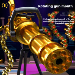 115cm jouet pistolet grand électrique faux pistolet balle molle éjection EVA pistolet bricolage auto-assemblage tactique Gatling pistolet jouet cadeau de noël