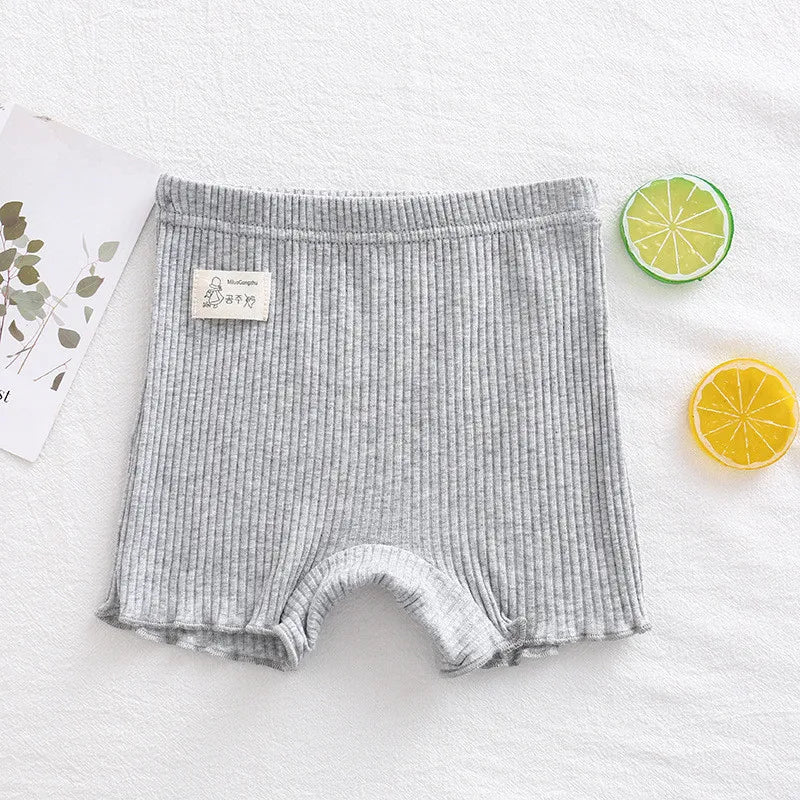 Girls' cotton safety trousers, summer shorts for children aged 3 to 10 years