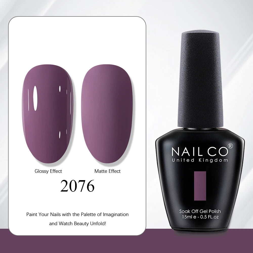 NAILCO 15ml Vernis à ongles Gel Vernis Semi Permanent UV Gel Vernis manucure Vernis Nail Art Nude Gel Poliish