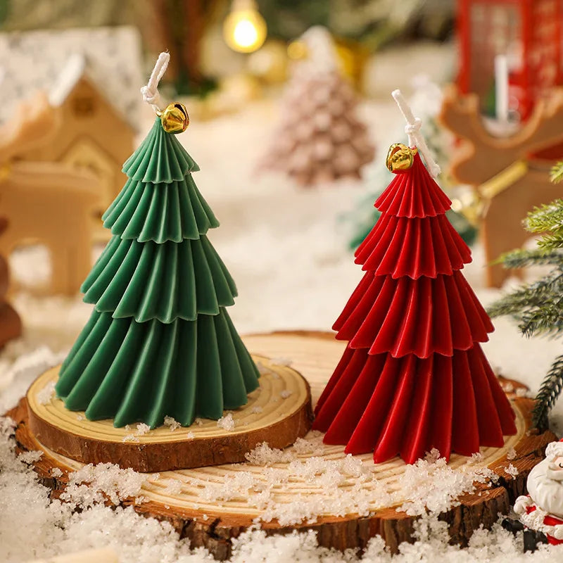 Nouvelle bougie en forme d'arbre de noël bougie d'aromathérapie bougies parfumées de noël bougies faites à la main cadeau décor à la maison vela navidad candele