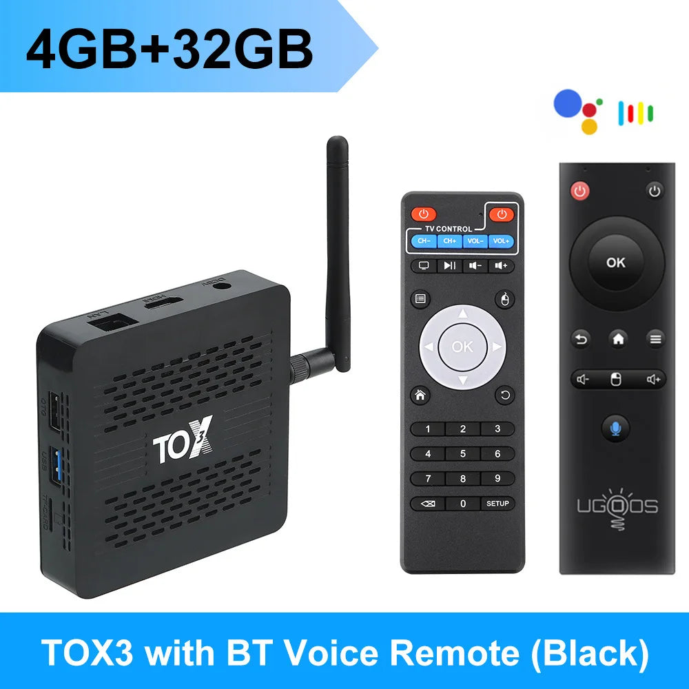 TOBERY-Boîtier Smart TV Android 11, Amlogic S905tage, 4 Go/32 Go, WiFi 1000m, BT, 4K, lecteur multimédia décodeur