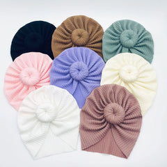 Chapeaux noués pour bébé fille, Bonnet avec nœud, Turban pour bébé, accessoires de tête pour nouveau-né, chapeau d'hiver, Bonnet chaud pour mère et enfant