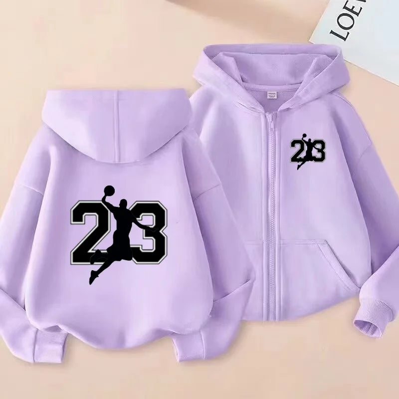 Sporty zip-up hoodies, fashionable casual jackets and warm tops for autumn and winter, suitable for boys and girls aged 3 to 12 years
