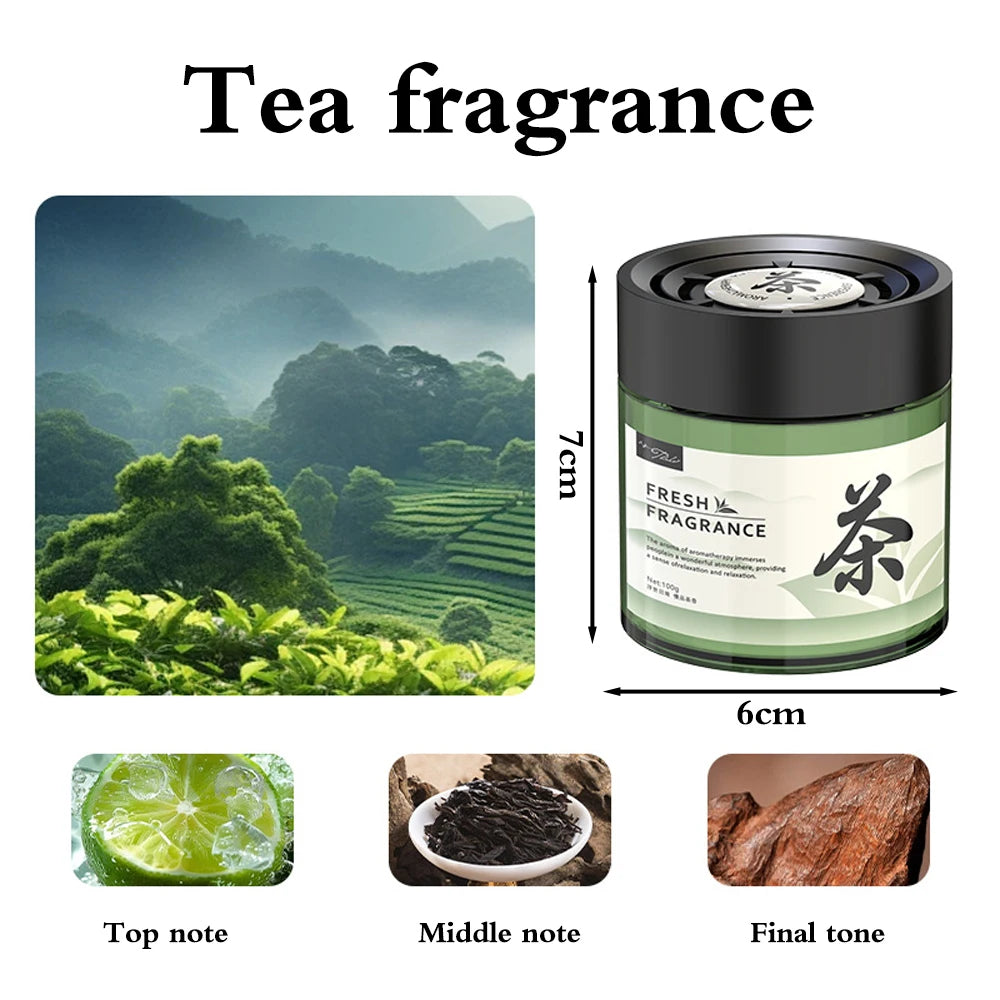 Baume solide d'aromathérapie pour voiture, parfum longue durée, tasse de tableau de bord de voiture, rainure de thé, ornement d'arôme, déodorant intérieur, désodorisant