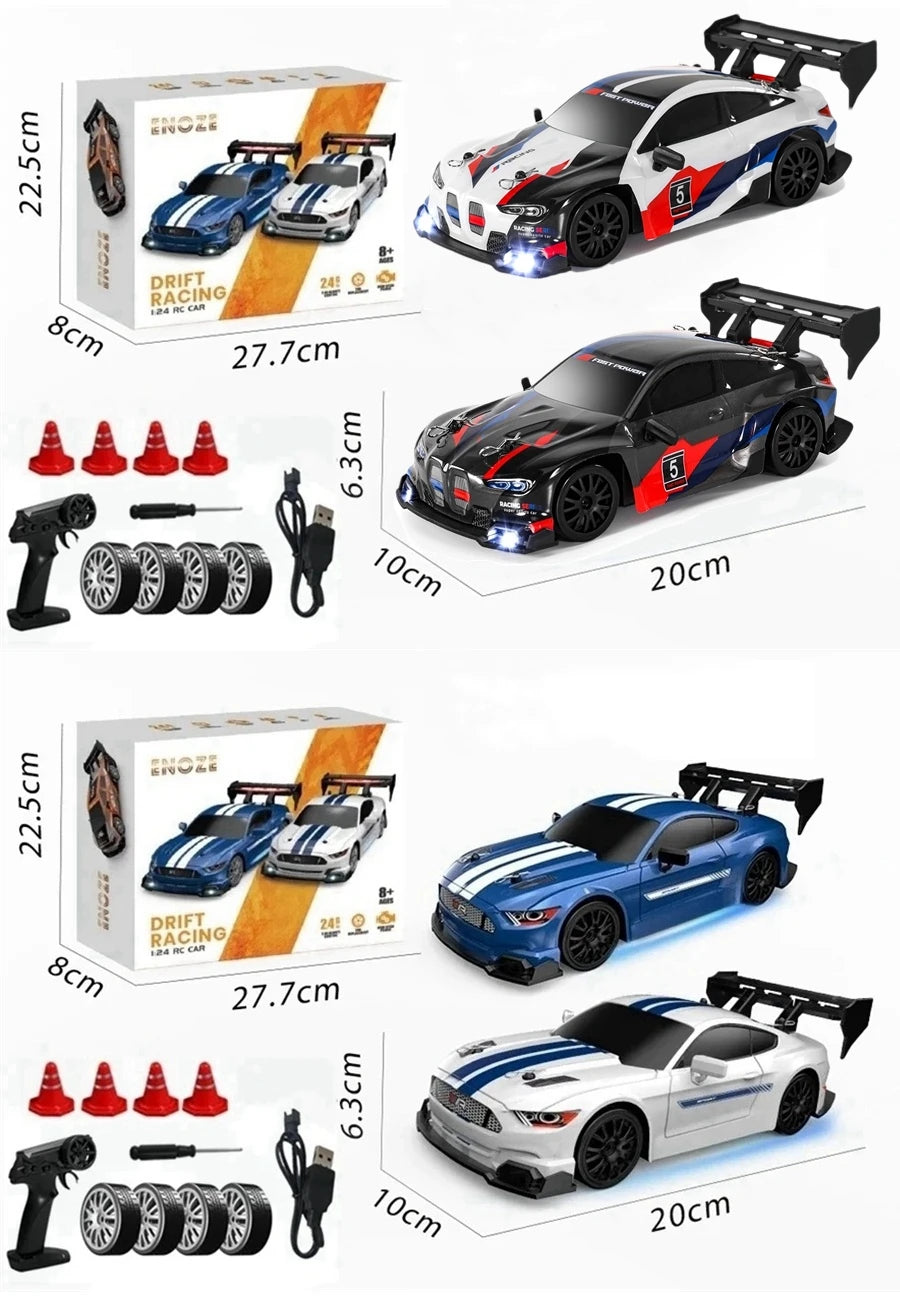 4WD RC Drift Car, High-Speed ​​Remote Control Racing Vehicle with LED Lights, 2.4GHz Radio, 4x4 Off-Road Truck, Children's Toy