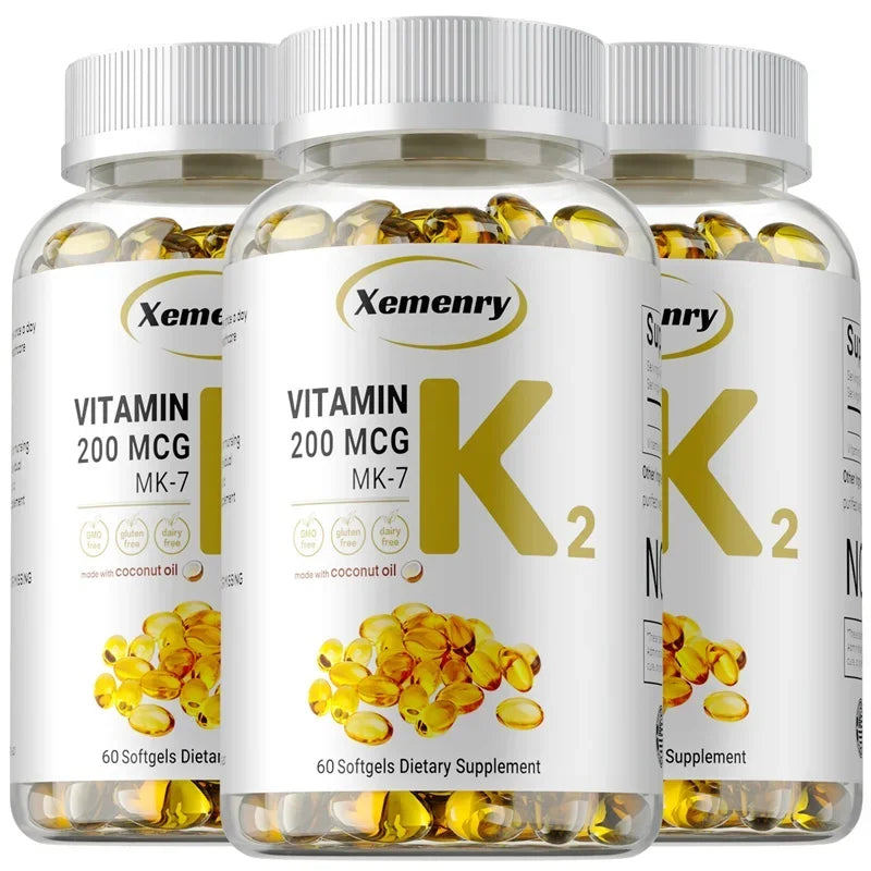 Supplément MK-7 de vitamine K2-Soutient la densité Sophia, les dents, la peau, la santé cardiaque et l'immunité