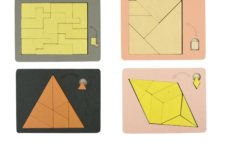 Puzzle en bois pour enfants, planche en bois, Montessori, apprentissage 3d, planches d'activités éducatives précoces, jouets pour enfants