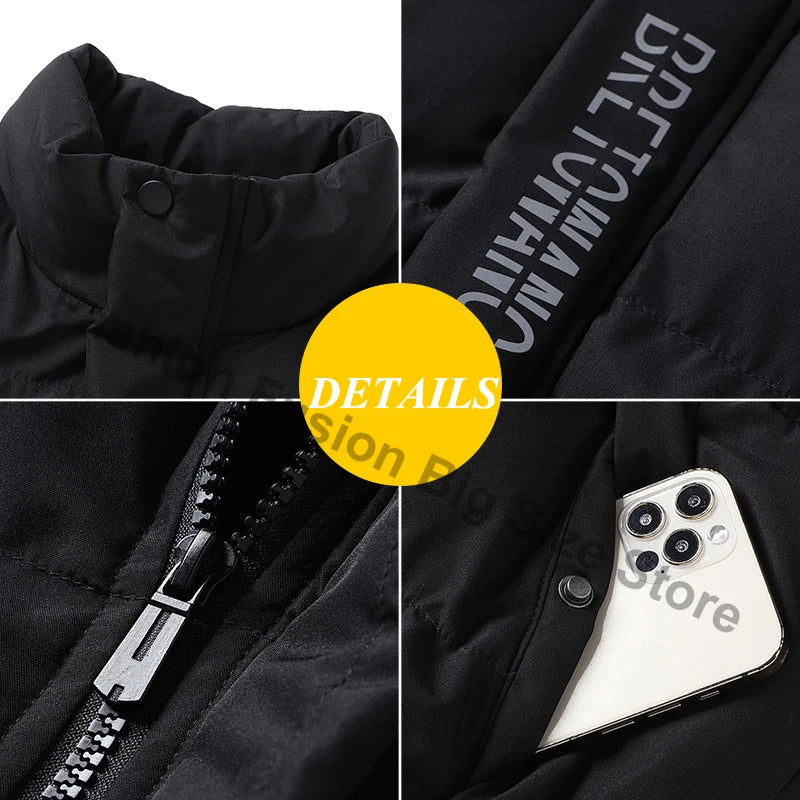 Veste d'hiver pour hommes, Parkas thermiques, manteaux décontractés, classiques, coupe-vent, vestes chaudes rembourrées, vêtements pour hommes