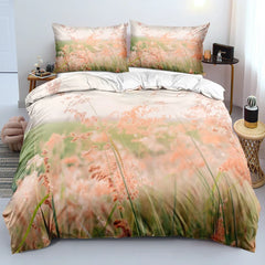 Royal Blue Gold Flower Classic Duvet Cover Sets, Queen, Full, Double Duvet Covers Pillowcases Bedding Set 260x220cm