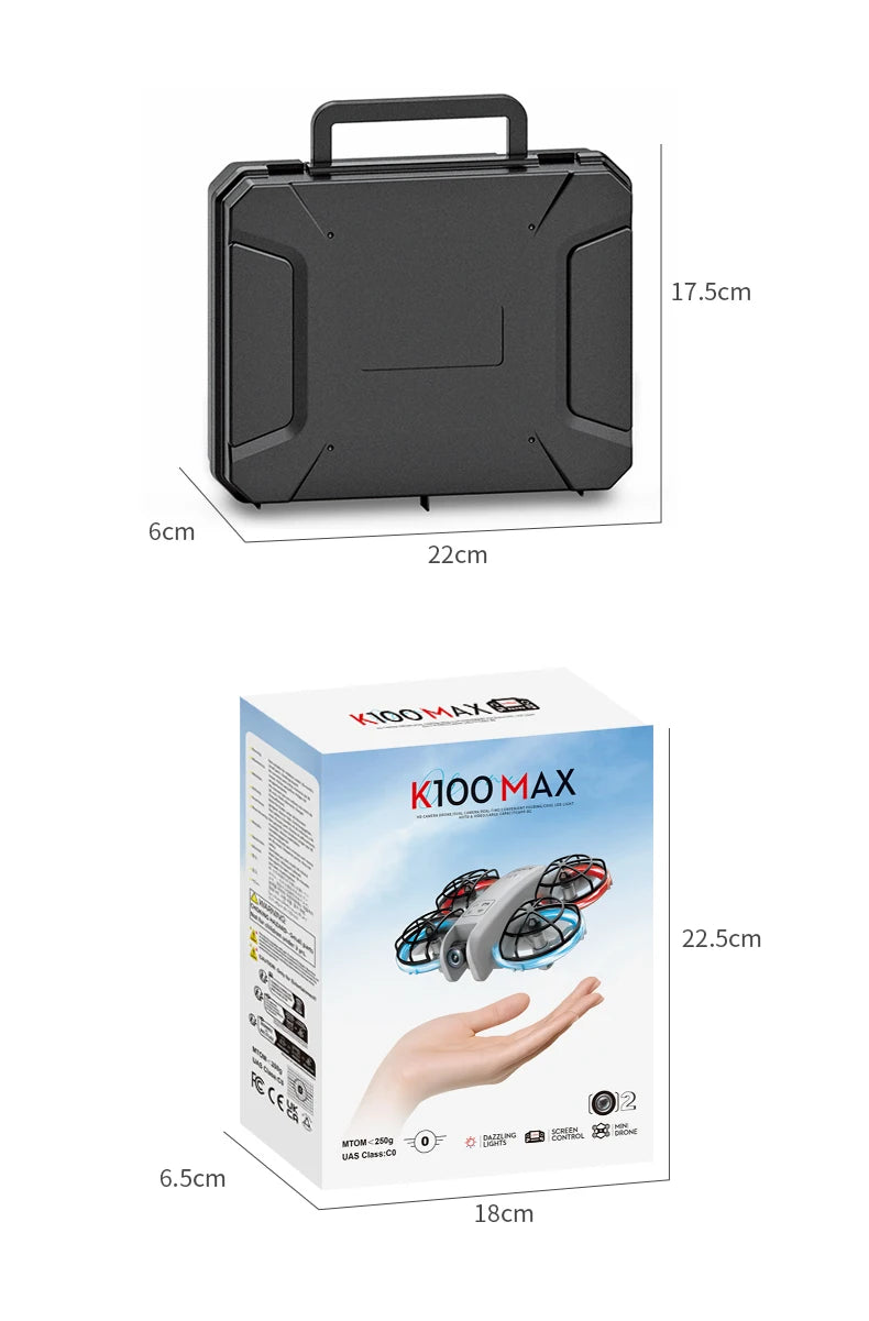Nouveau Drone K100 MAX 8K 5KM flux optique professionnel HD double caméra évitement d'obstacles photographie aérienne quadrirotor jouets cadeaux