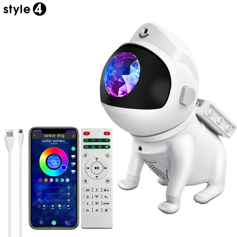 Projecteur d'étoiles pour enfants, veilleuse avec télécommande 360 ° Éclairage de galaxie de nébuleuse d'astronaute de conception réglable pour enfants adultes