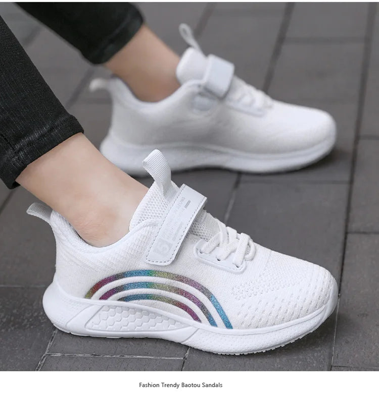 Nouveau Design rouge formateurs chaussures pour enfants filles confortable plate-forme fille chaussures de sport grande taille 38 enfants baskets de course