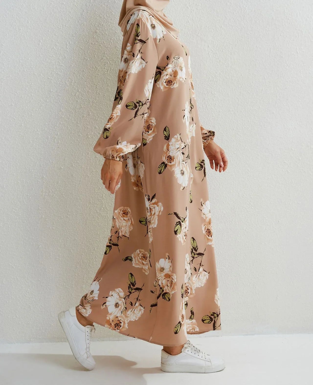 Women's Pop Eid Muslim Abaya Ramadan Moroccan Arabic Pockets Long Floral Dress Dubai Caftan Islamic Abayas Zippers Casual Dresses