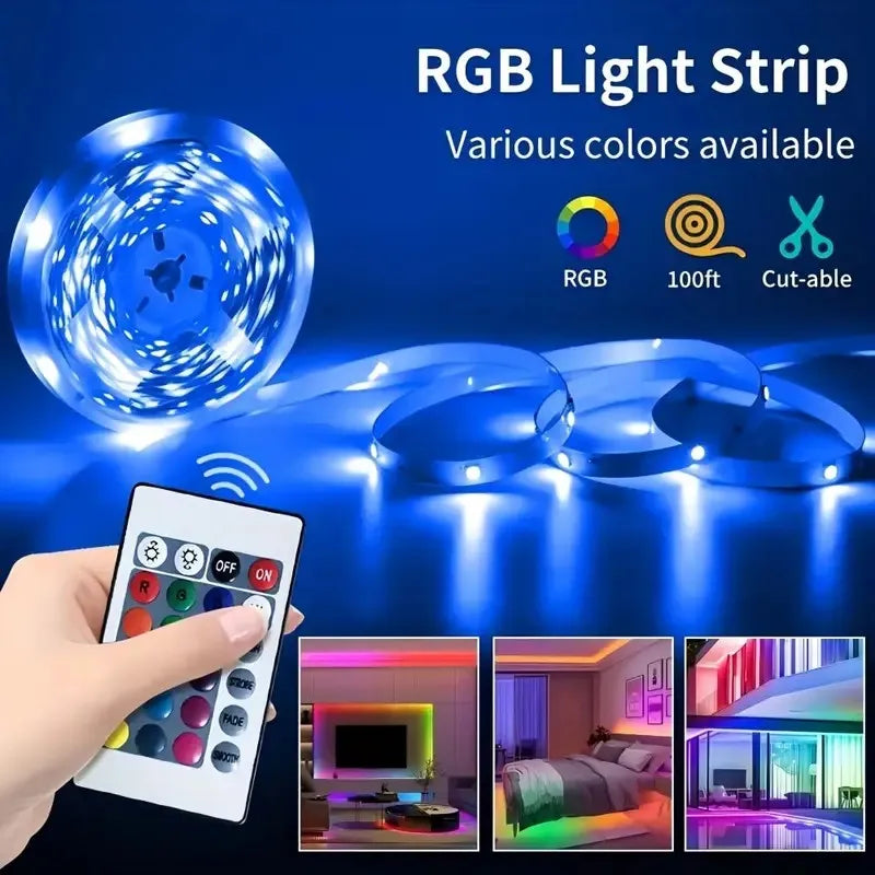 Bande lumineuse Led USB RGB, 5m, 10m, 20m, 30m, avec contrôle par application, ruban Flexible, pour la décoration de la pièce de la maison