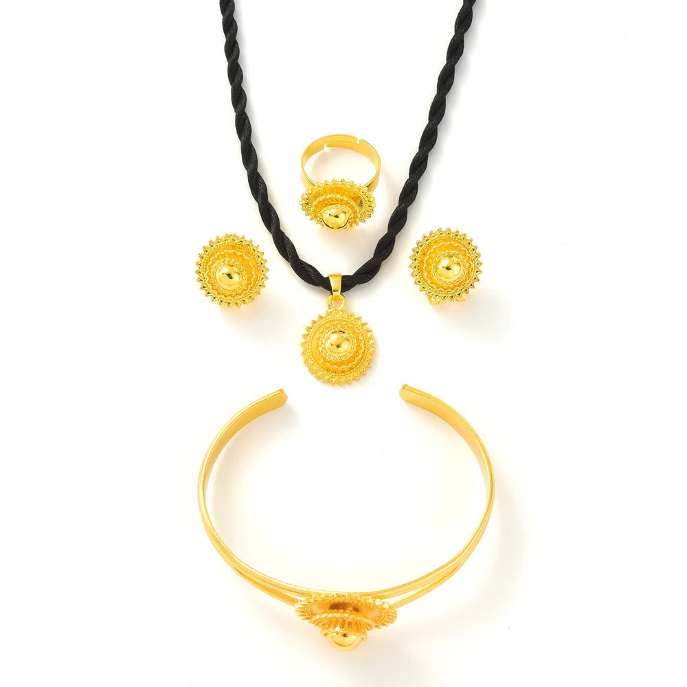 Bijoux Érythréens et Éthiopiens pour Femmes, Pendentif de la raq, Colliers, Boucles d'Oreilles, Bague, Chaîne de Sauna, Document en Or, Cadeau de Produits de Désherbage Africain