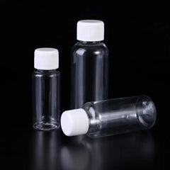 AfricSeal HI-Bouteille d'emballage réutilisable en plastique, plusieurs échantillons de cosmétiques, shampoing, poudre liquide, 10 ml, 20 ml, 30 ml, 50 ml, 80 ml, 100ml