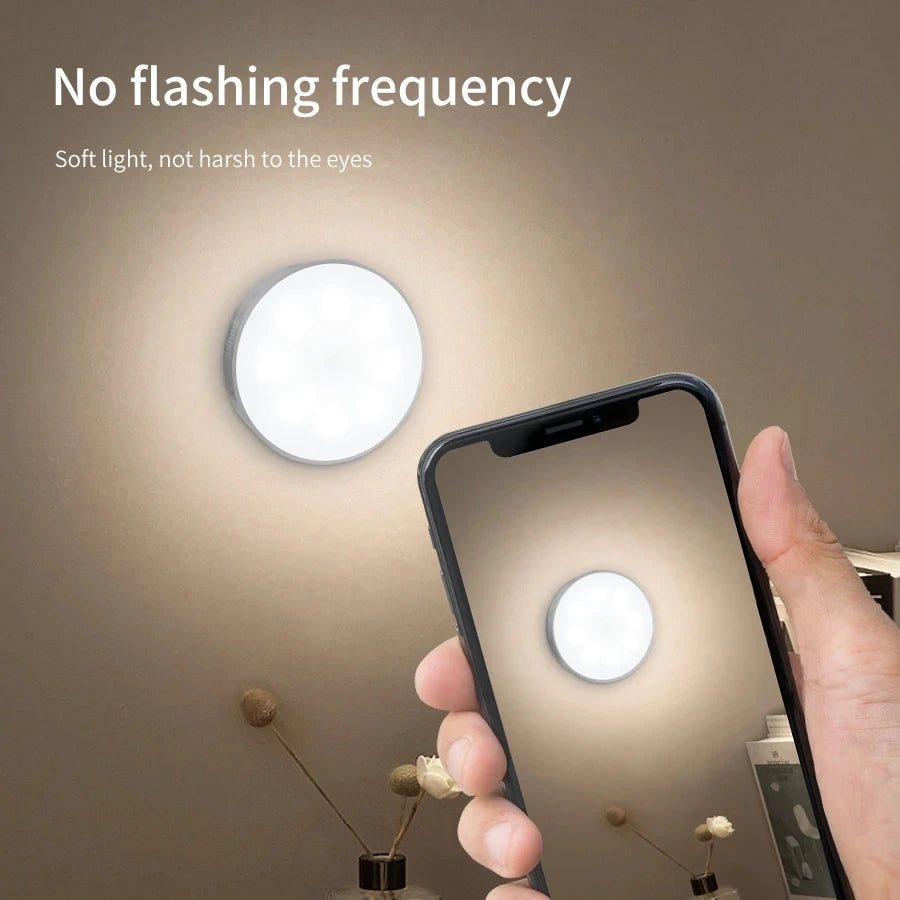 Lampe intelligente avec détecteur de mouvement, Rechargeable par Usb, lumière blanche chaude pour cuisine, escaliers, couloir, placard, chambre à coucher