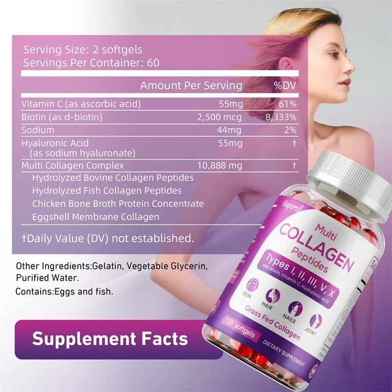 Peptides au collagène - Nutre la peau, Ralent le vieillissement, favorise les cheveux sains, les ongles forts et améliore la digestion intestinale