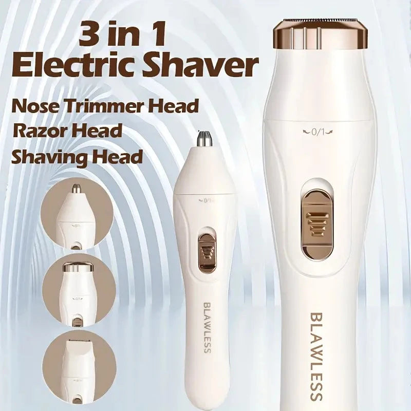 Electric razor for women, feminine razor, bikini trimmer, ladies' body razors, underarm and leg shavers, portable painless epilator