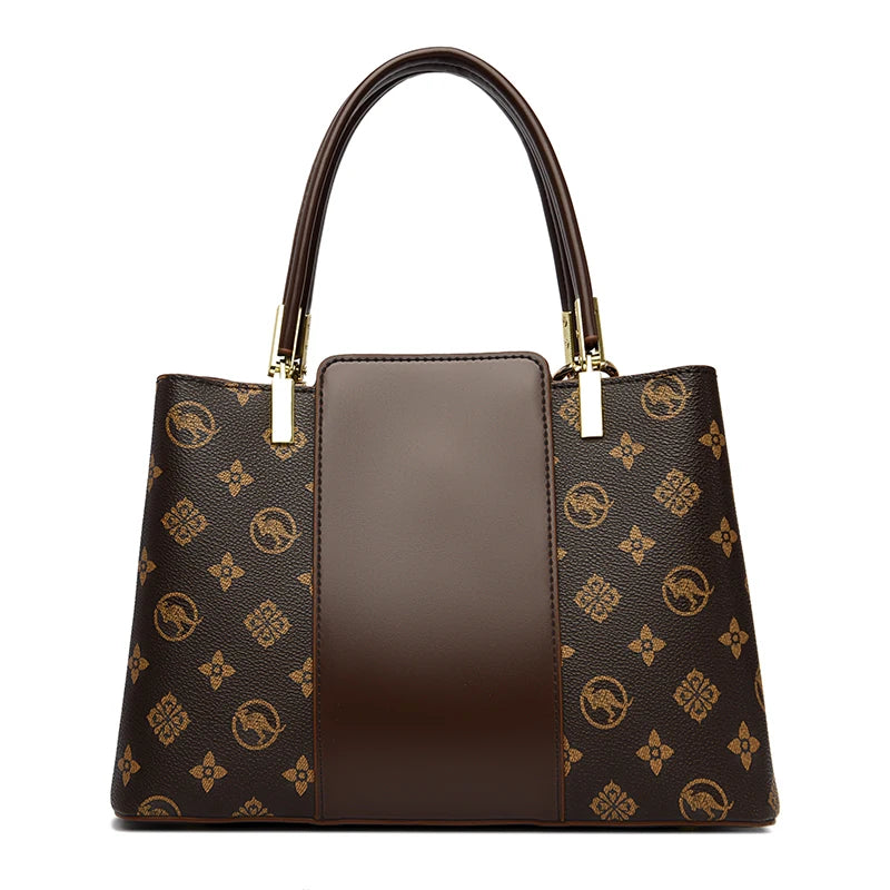 Sac à main de luxe imprimé grande capacité en cuir souple pour femmes, sac à bandoulière de loisirs de styliste pour dames