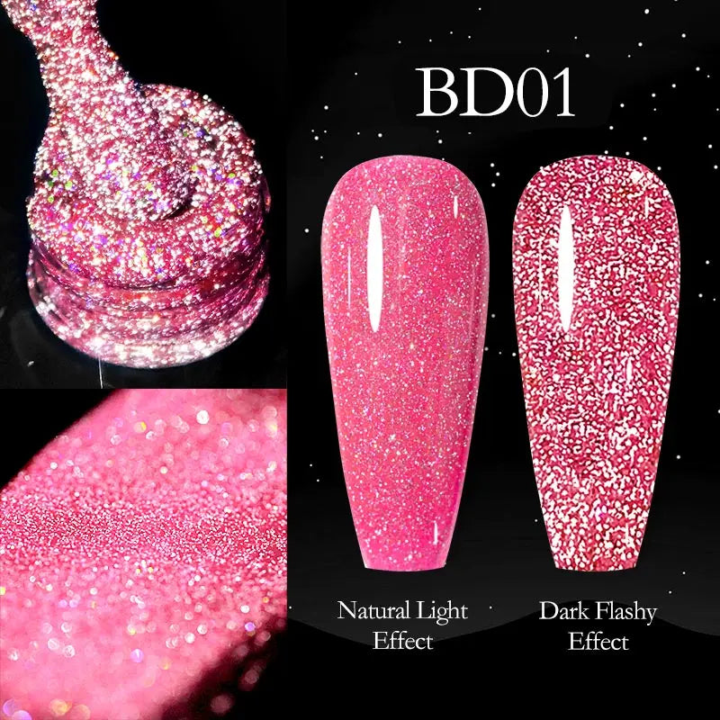 Venalisa vernis à ongles Gel à paillettes réfléchissantes couleur néon couverture complète Pigment Nail Art manucure tremper l'émail vernis Gel UV