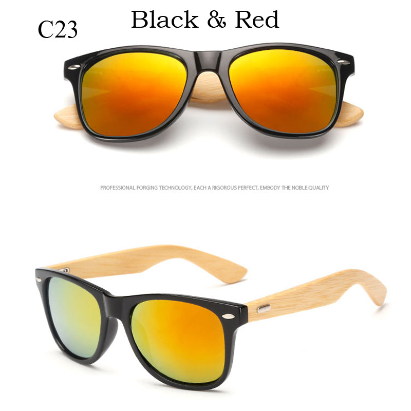 16 couleurs bambou lunettes de soleil hommes lunettes de soleil en bois femmes marque concepteur miroir Original bois lunettes de soleil rétro de sol masculino
