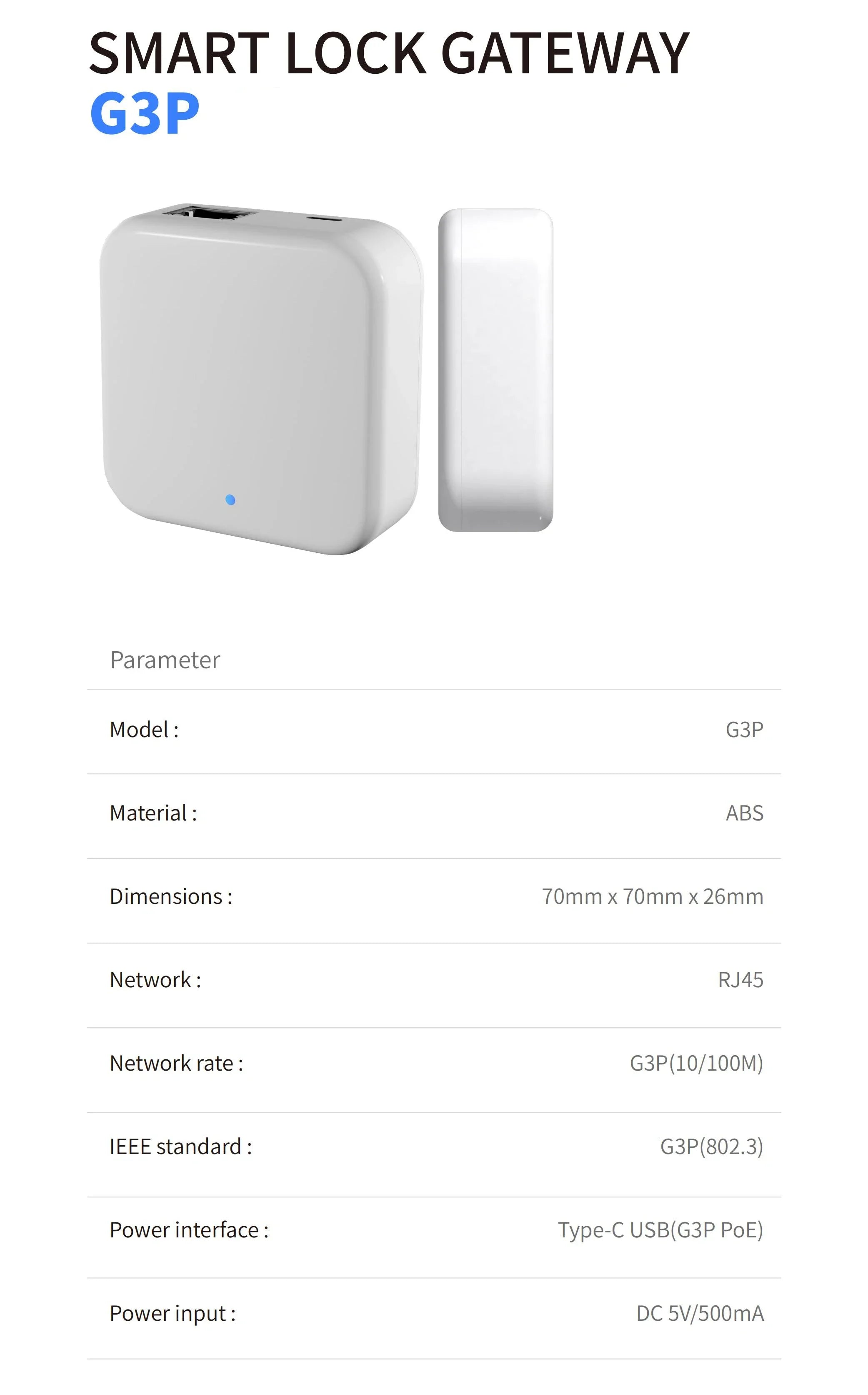 TTLOCK passerelle G2 G3 G3P G4 Bluetooth vers Wifi passerelle Hub WIFI/RJ45/POE/4G TLE pour serrure de porte de maison intelligente Ttlock App contrôle de téléphone