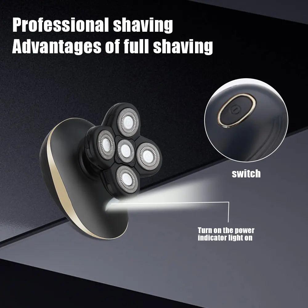 Rasoir électrique pour hommes tondeuse à cheveux tondeuse à barbe rasoir de tête chauve rasoir humide et sec ménage Rechargeable rasage de tête chauve