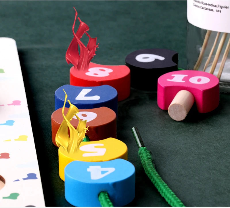 Jouets de laçage en bois pour les tout-petits, Puzzle, activités préscolaires, motricité Fine, jeux éducatifs précoces pour enfants