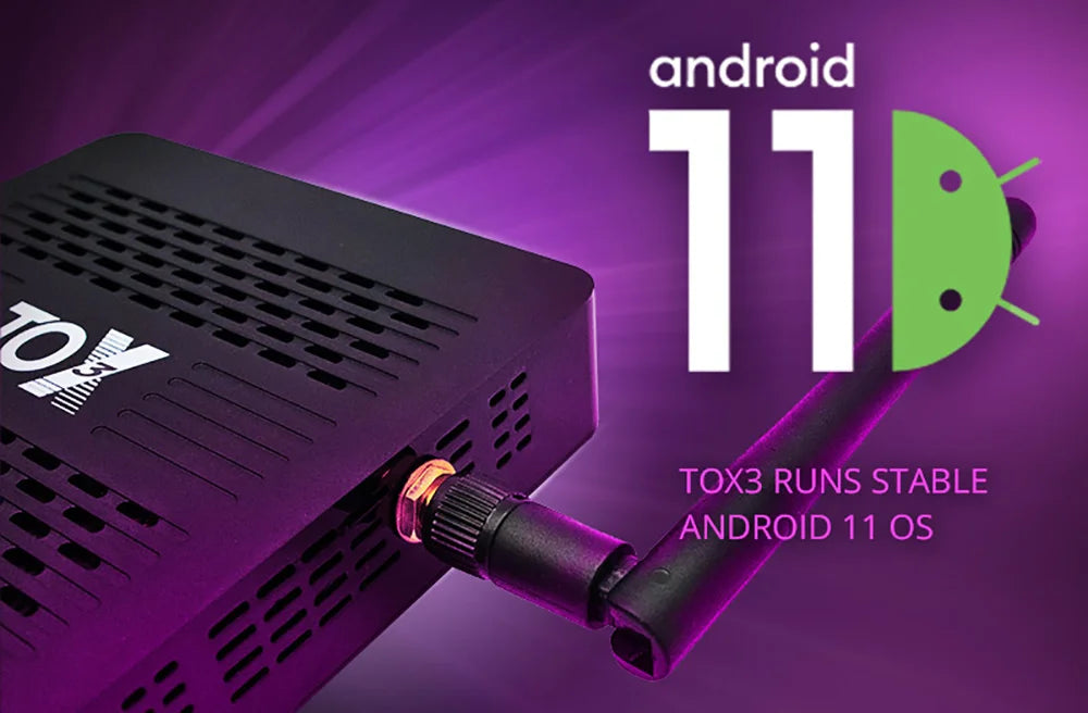 TOBERY-Boîtier Smart TV Android 11, Amlogic S905tage, 4 Go/32 Go, WiFi 1000m, BT, 4K, lecteur multimédia décodeur