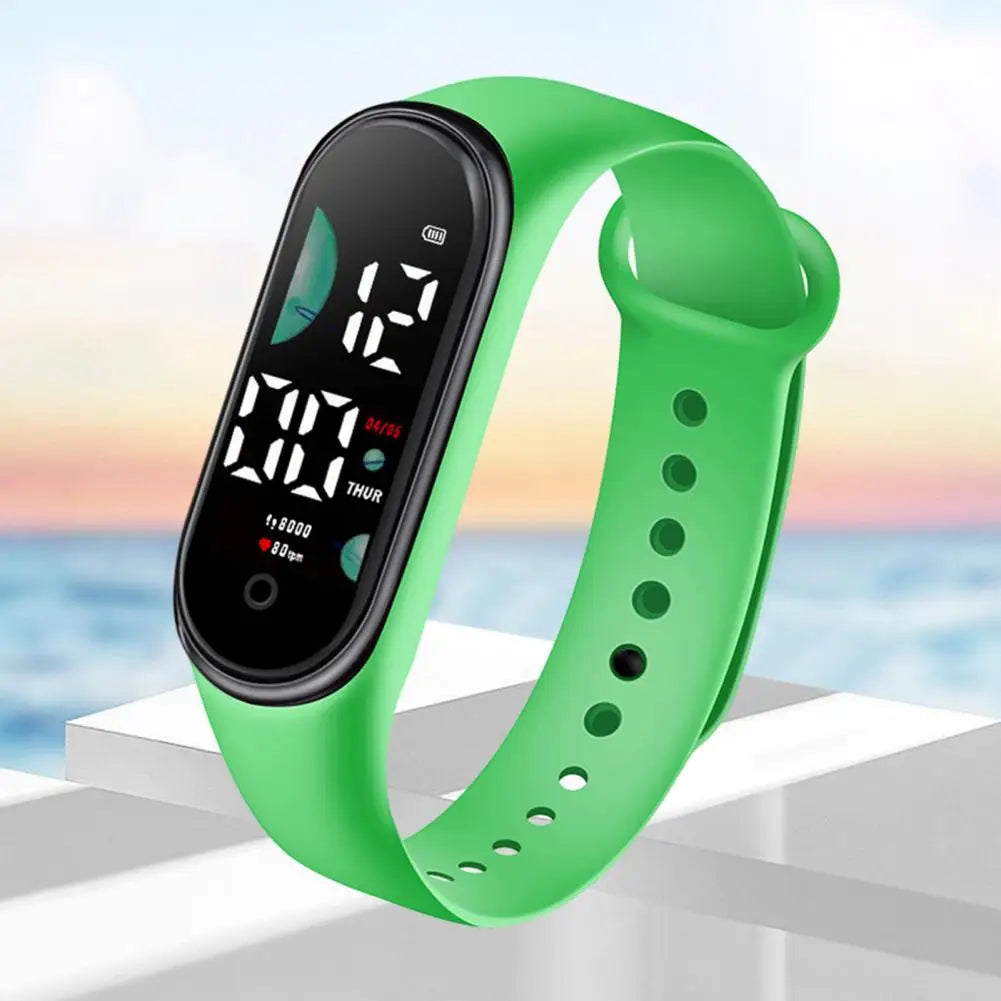 Montre de sport électronique pour enfants, étanche, grand écran de police, affichage LED, Shoous, date automatique, calendrier complet, montre numérique