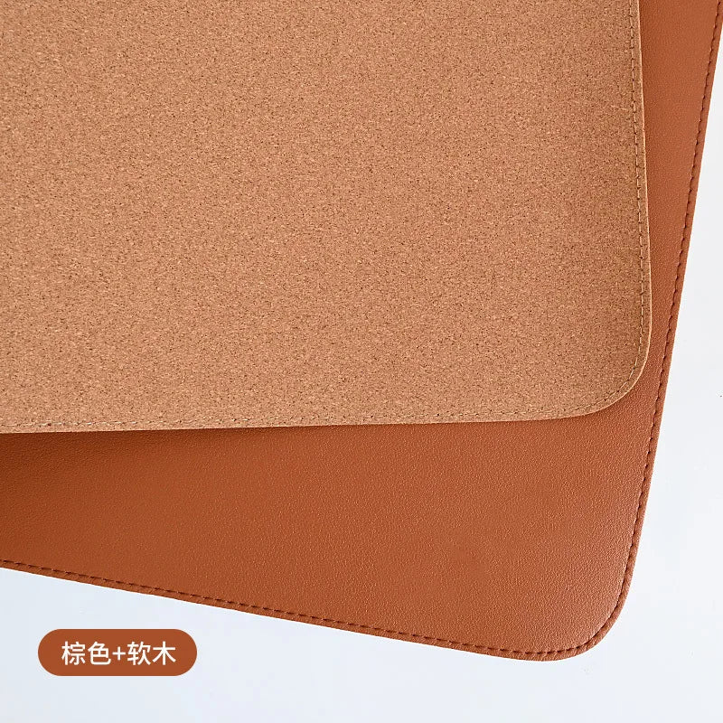 Tapis de bureau en cuir de liège, tapis de bureau pour clavier, grand tapis de souris de jeu, bloc d'écriture de bureau pour le bureau et la maison