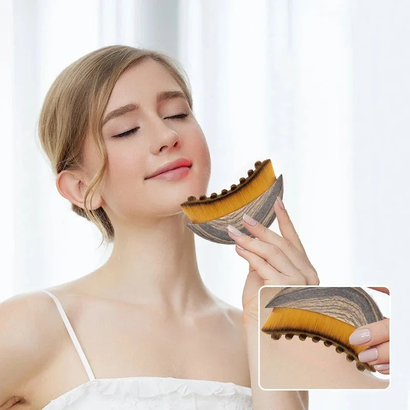 Brosse pour le visage Contour lymphatique |   Masseur de brossage à sec et de drainage lymphatique |   Pour la sculpture du visage, du menton et du mâchoire |   Raffermissement de la peau & P