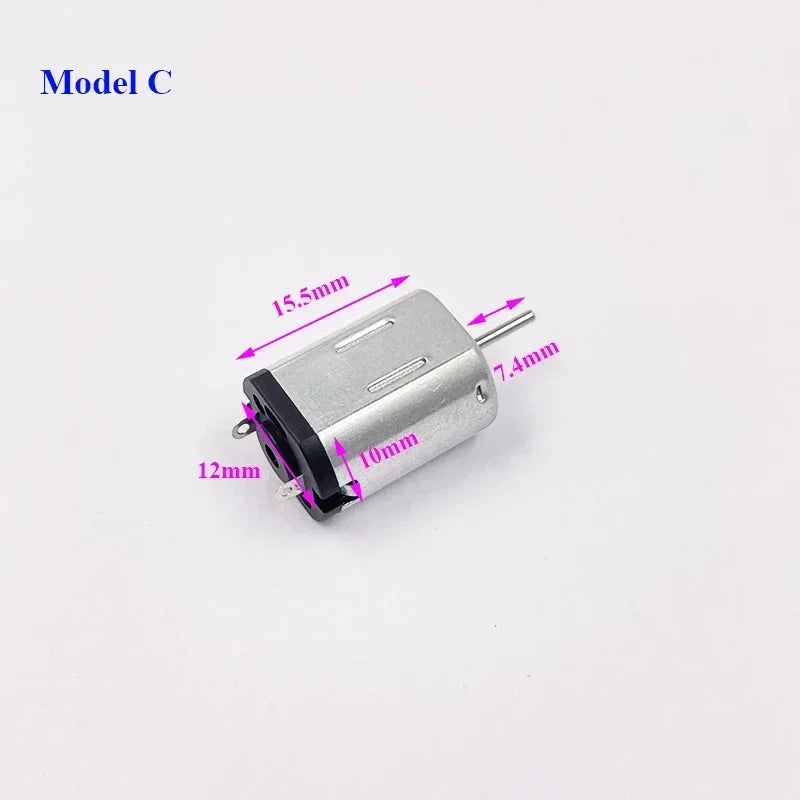 N20 micro motor 10mm x 12mm, DC 3V 3.7V 6V 9V 12V, high speed, single/dual shaft, high torque, DIY, N scale, toy, car, electric motor