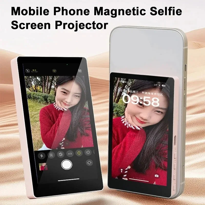Écran de moniteur magnétique sans fil pour Smartphone Vlog, diffusion en direct, enregistrement vidéo, caméra arrière de téléphone, Selfie