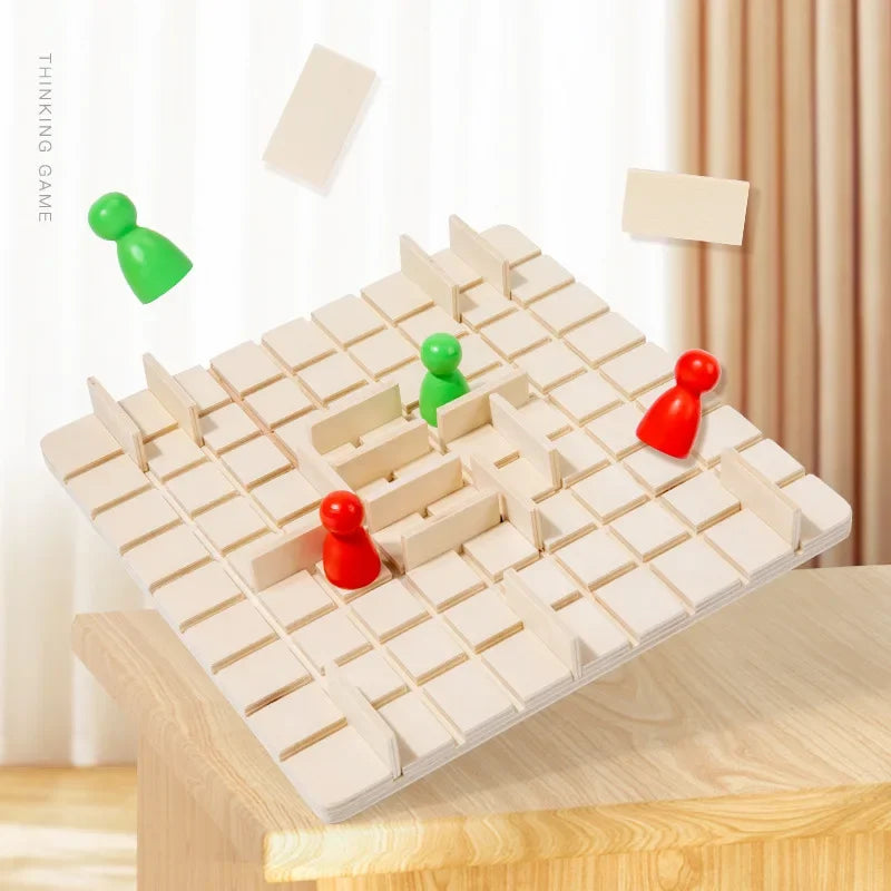 Jouets d'échecs en bois, jeux de stratégie pour enfants, entraînement cérébral, jeu de société interactif Parent-enfant, Puzzle de pensée logique amusant, cadeaux